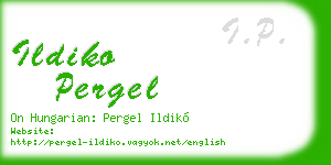 ildiko pergel business card