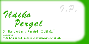 ildiko pergel business card